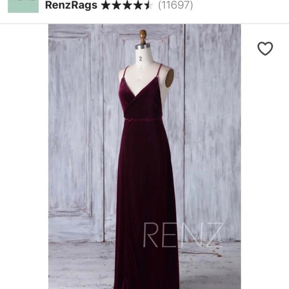 Etsy Made Velvet Bridesmaid Dress - Picture 5 of 7
